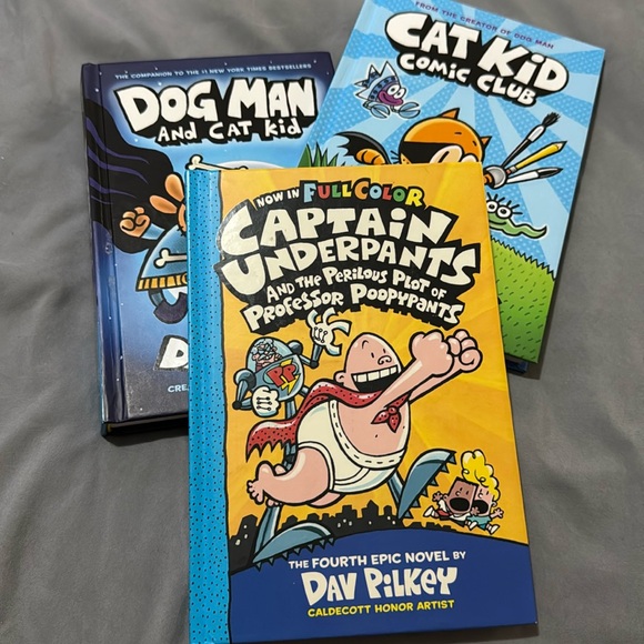 Dav Pilkey bundle of 3 books Dog man, Cat Kid, Capt underpants - Picture 1 of 2